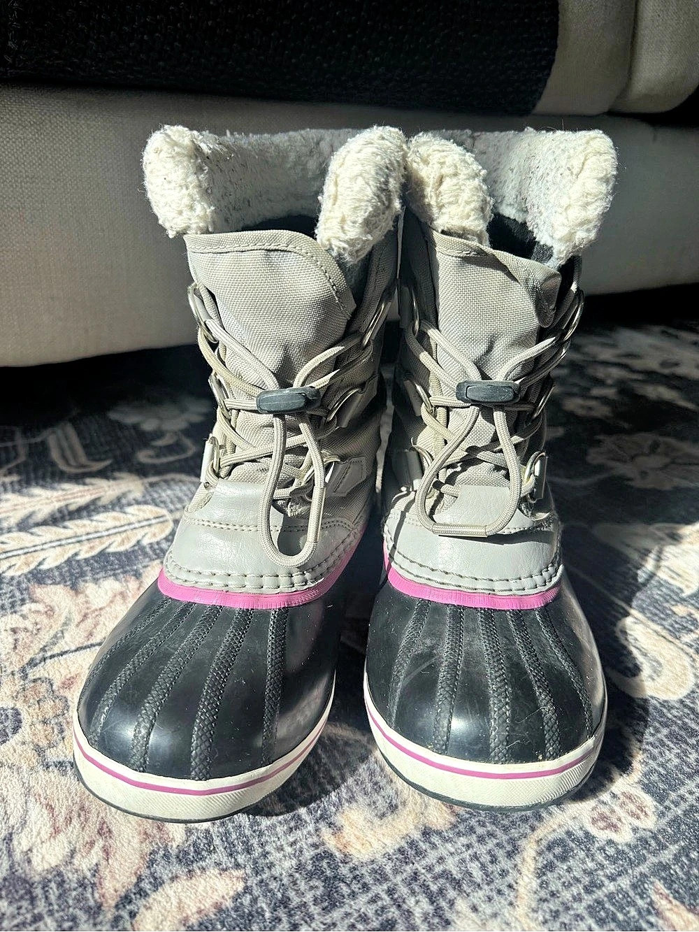 Sorel - Girls Winter Boots Gray & Black US 3